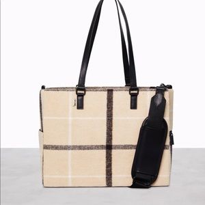 Béis plaid work tote